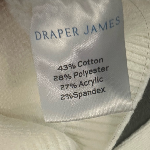 NWT Draper James Cableknit Turtleneck Sweater in Magnolia White - Picture 4 of 7